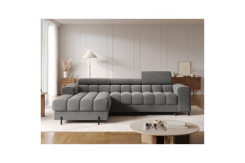 Hörnsoffa Eltap Felro 285x181x93 cm - Sola 06, Mörkgrå, Vänster - Möbler - Vardagsrum - Bäddsoffor