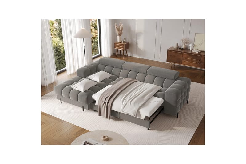 Hörnsoffa Eltap Felro 285x181x93 cm - Sola 06, Mörkgrå, Vänster - Möbler - Vardagsrum - Bäddsoffor