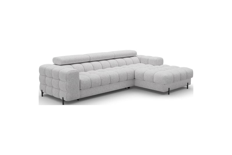 Hörnsoffa Eltap Felro 285x181x93 cm - Pellerito 03, Grå, Höger - Möbler - Vardagsrum - Bäddsoffor