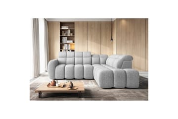 Hörnsoffa Eltap Flconn 258x208x107 cm - Korallin 01, Grå, Höger - Möbler - Vardagsrum - Bäddsoffor