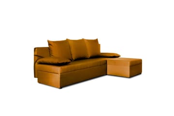 Hörnsoffa Eltap Gino 201x143x90 cm - Nube 45, Gul - Möbler - Vardagsrum - Bäddsoffor
