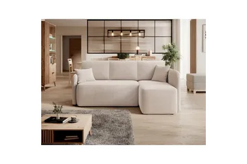Hörnsoffa Eltap Hadson 206x150x89 cm - Jarell 18, Ljusbeige, Höger - Möbler - Vardagsrum - Bäddsoffor