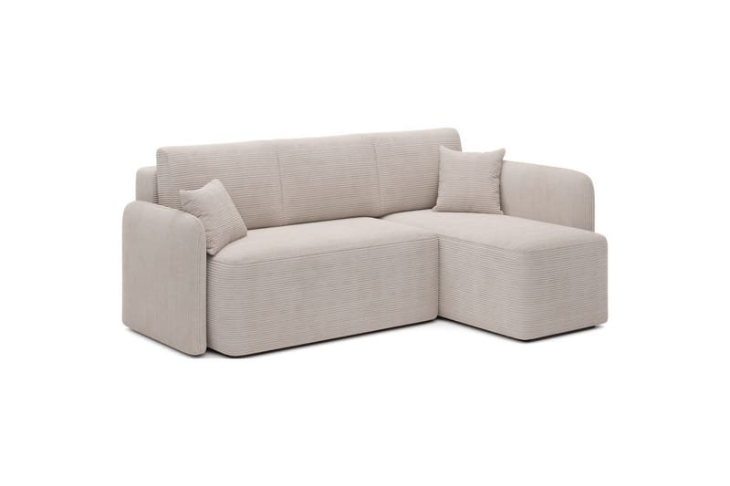 Hörnsoffa Eltap Hadson 206x150x89 cm - Jarell 18, Ljusbeige, Höger - Möbler - Vardagsrum - Bäddsoffor