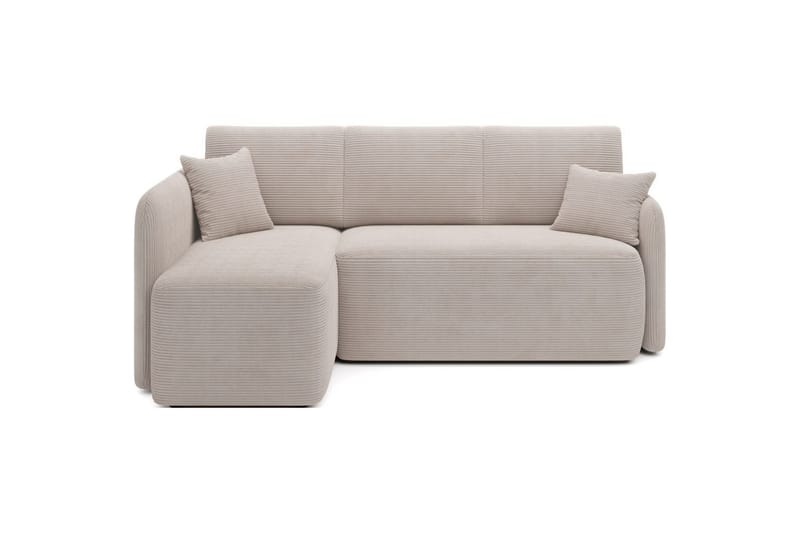 Hörnsoffa Eltap Hadson 206x150x89 cm, Jarell 18, Ljusbeige, Vänster