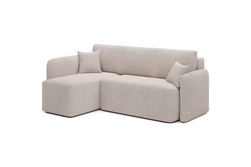 Hörnsoffa Eltap Hadson 206x150x89 cm - Jarell 18, Ljusbeige, Vänster - Möbler - Vardagsrum - Bäddsoffor