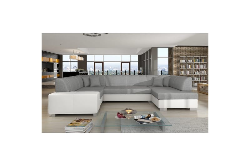 Hörnsoffa Eltap Havana 322x204x72 cm - Sawana 21, Soft 17, Grå, Vit, Höger - Möbler - Vardagsrum - Bäddsoffor - Hörnbäddsoffa