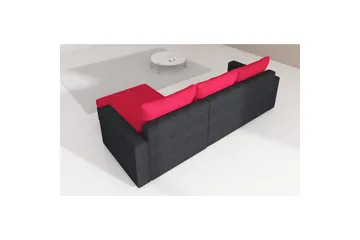 Hörnsoffa Eltap Josette 360x200x92 cm - Dora 28, Mörkbrun, Vänster - Möbler - Vardagsrum - Bäddsoffor - U bäddsoffa