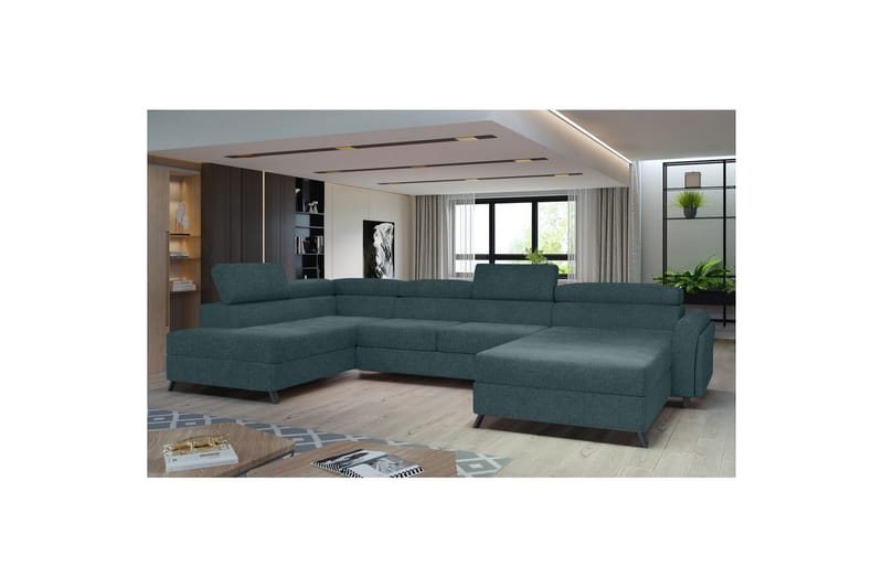 Hörnsoffa Eltap Josette 360x200x92 cm - Grande 75, Grön, Vänster - Möbler - Vardagsrum - Bäddsoffor - U bäddsoffa