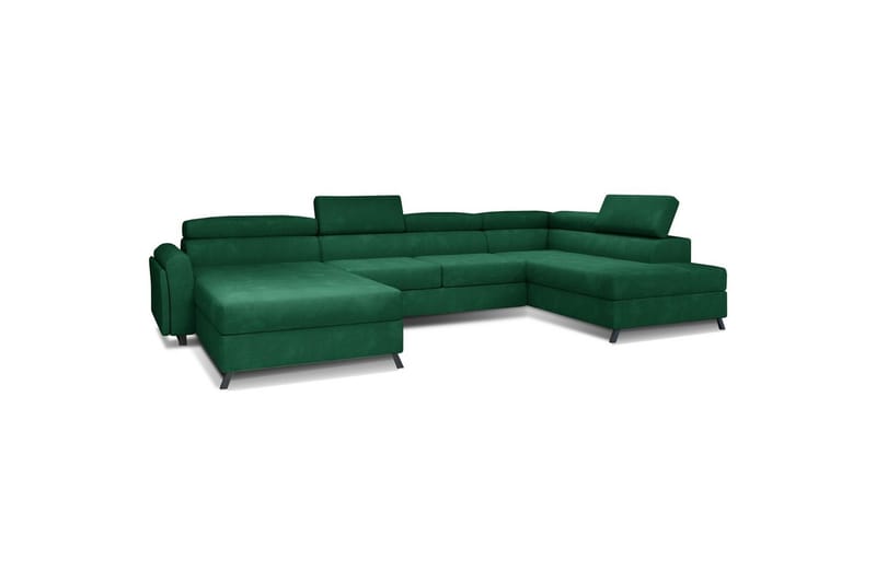 Hörnsoffa Eltap Josette 360x200x92 cm - Kronos 19, Mörkgrön, Höger - Möbler - Vardagsrum - Bäddsoffor - U bäddsoffa
