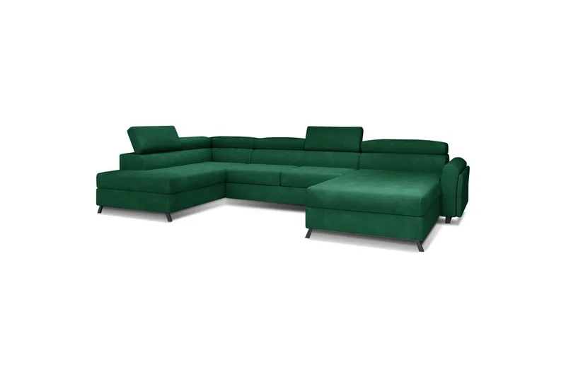 Hörnsoffa Eltap Josette 360x200x92 cm - Kronos 19, Mörkgrön, Vänster - Möbler - Vardagsrum - Bäddsoffor - U bäddsoffa