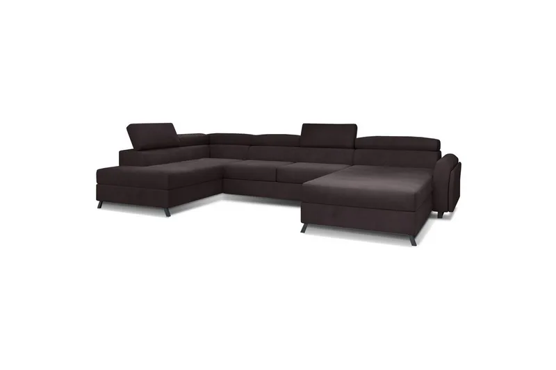 Hörnsoffa Eltap Josette 360x200x92 cm - Monolith 29, Mörk Brun, Vänster - Möbler - Vardagsrum - Bäddsoffor - U bäddsoffa