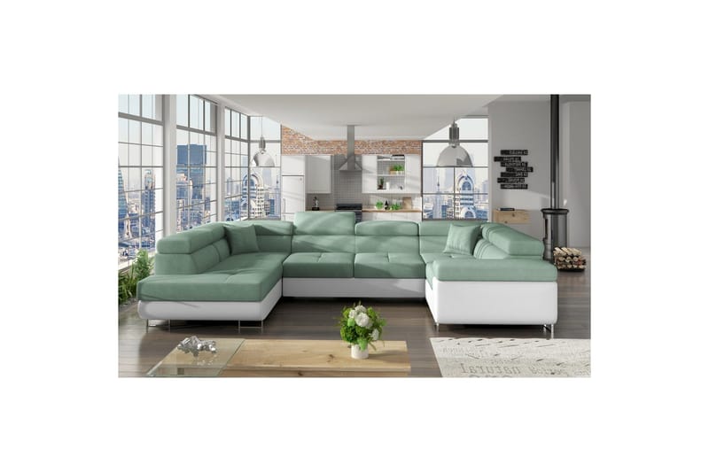 Hörnsoffa Eltap Letto 340x202x90 cm - Soro 34, Soft 17, Vänster - Möbler - Vardagsrum - Bäddsoffor - Hörnbäddsoffa