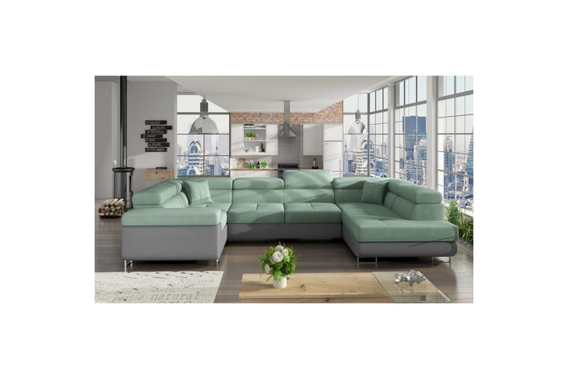 Hörnsoffa Eltap Letto 340x202x90 cm - Soro 34, Soft 29, Höger - Möbler - Vardagsrum - Bäddsoffor - Hörnbäddsoffa