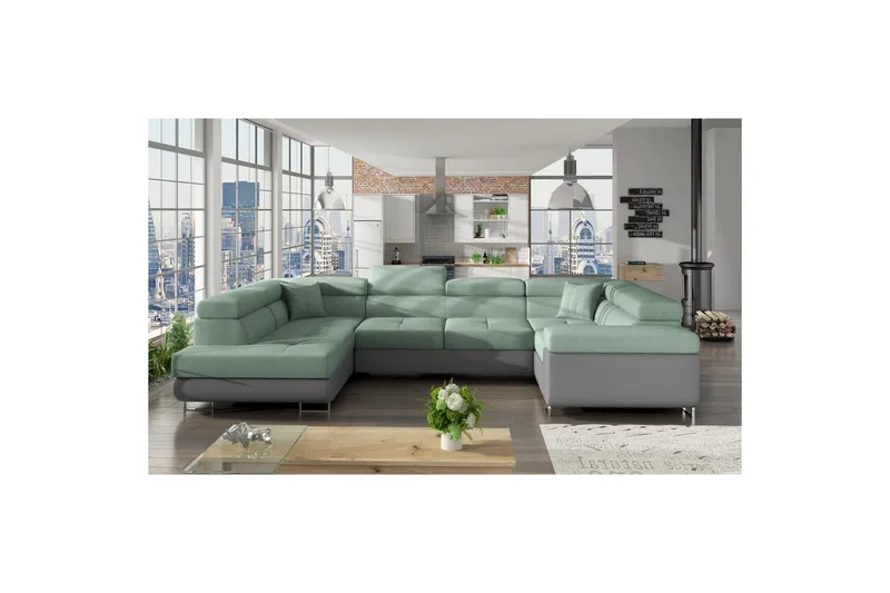 Hörnsoffa Eltap Letto 340x202x90 cm - Soro 34, Soft 29, Vänster - Möbler - Vardagsrum - Bäddsoffor - Hörnbäddsoffa