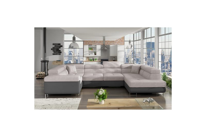 Hörnsoffa Eltap Letto 340x202x90 cm - Soro 83, Soft 29, Höger - Möbler - Vardagsrum - Bäddsoffor - Hörnbäddsoffa