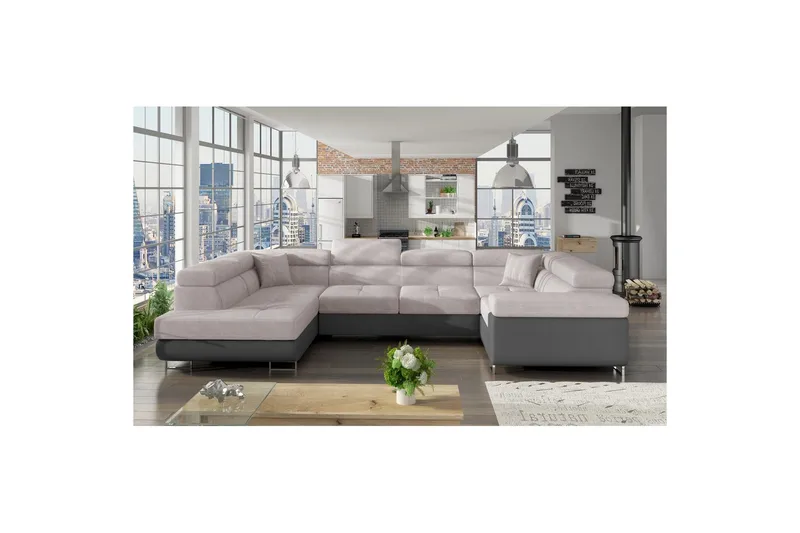 Hörnsoffa Eltap Letto 340x202x90 cm - Soro 83, Soft 29, Vänster - Möbler - Vardagsrum - Bäddsoffor - Hörnbäddsoffa