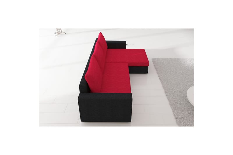 Hörnsoffa Eltap Livio 237x150x72 cm - Alova 10, Alova 04, Grå, Svart - Möbler - Vardagsrum - Bäddsoffor