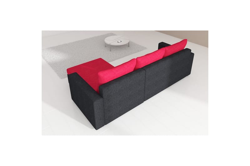 Hörnsoffa Eltap Livio 237x150x72 cm - Alova 10, Alova 04, Grå, Svart - Möbler - Vardagsrum - Bäddsoffor