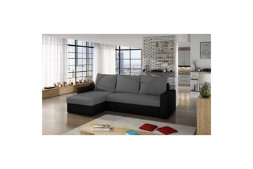 Hörnsoffa Eltap Livio 237x150x72 cm - Alova 10, Alova 04, Grå, Svart - Möbler - Vardagsrum - Bäddsoffor