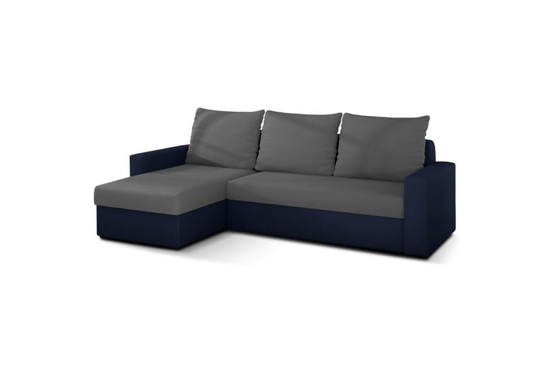 Hörnsoffa Eltap Livio 237x150x72 cm, Alova 10, Alova 79, Grå, Blå