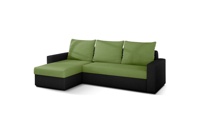 Hörnsoffa Eltap Livio 237x150x72 cm - Alova 42, Alova, Grön, Svart - Möbler - Vardagsrum - Bäddsoffor