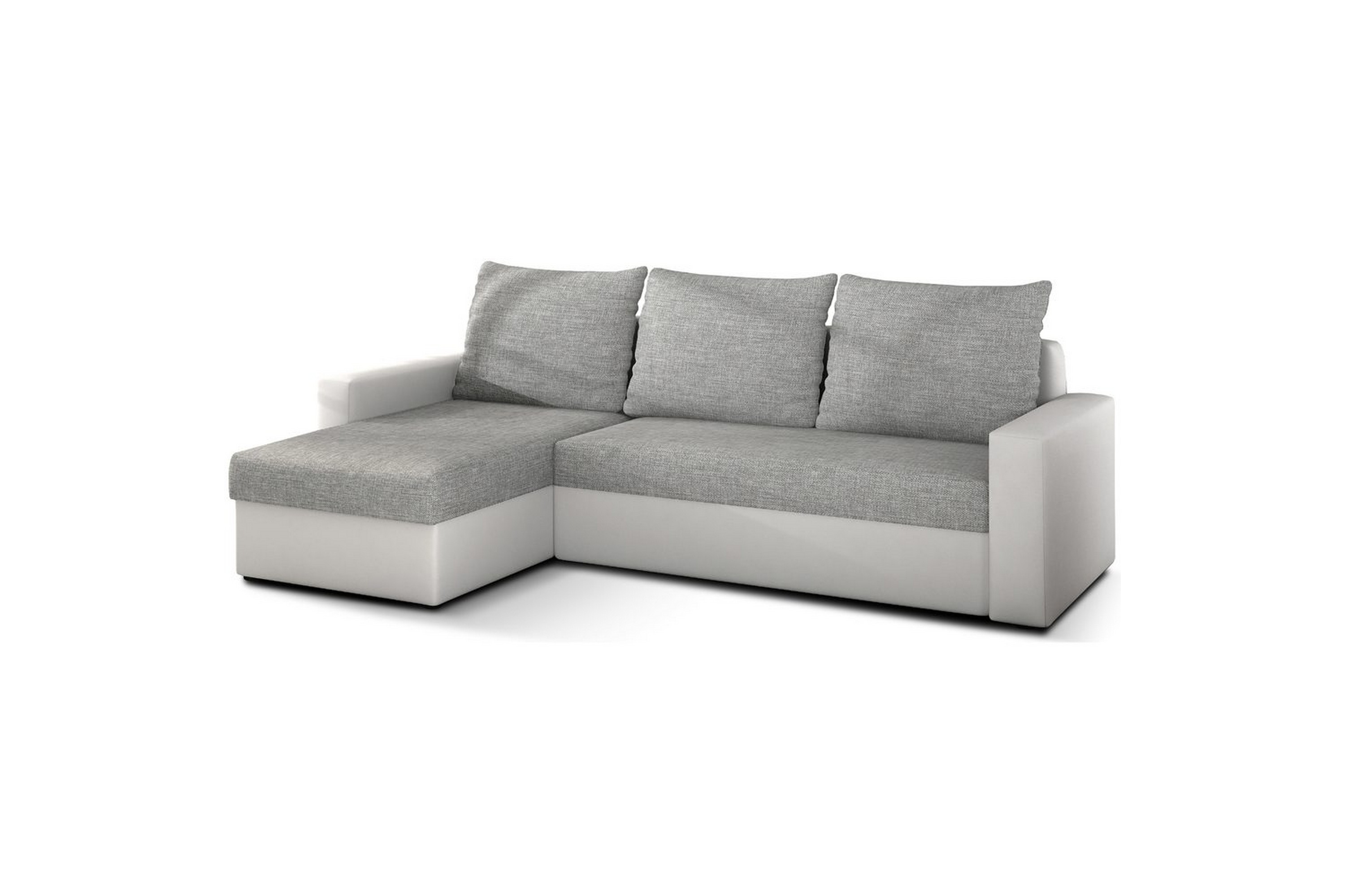 hörnsoffa eltap livio 237x150x72 cm - sawana 21, soft 17, grå, vit