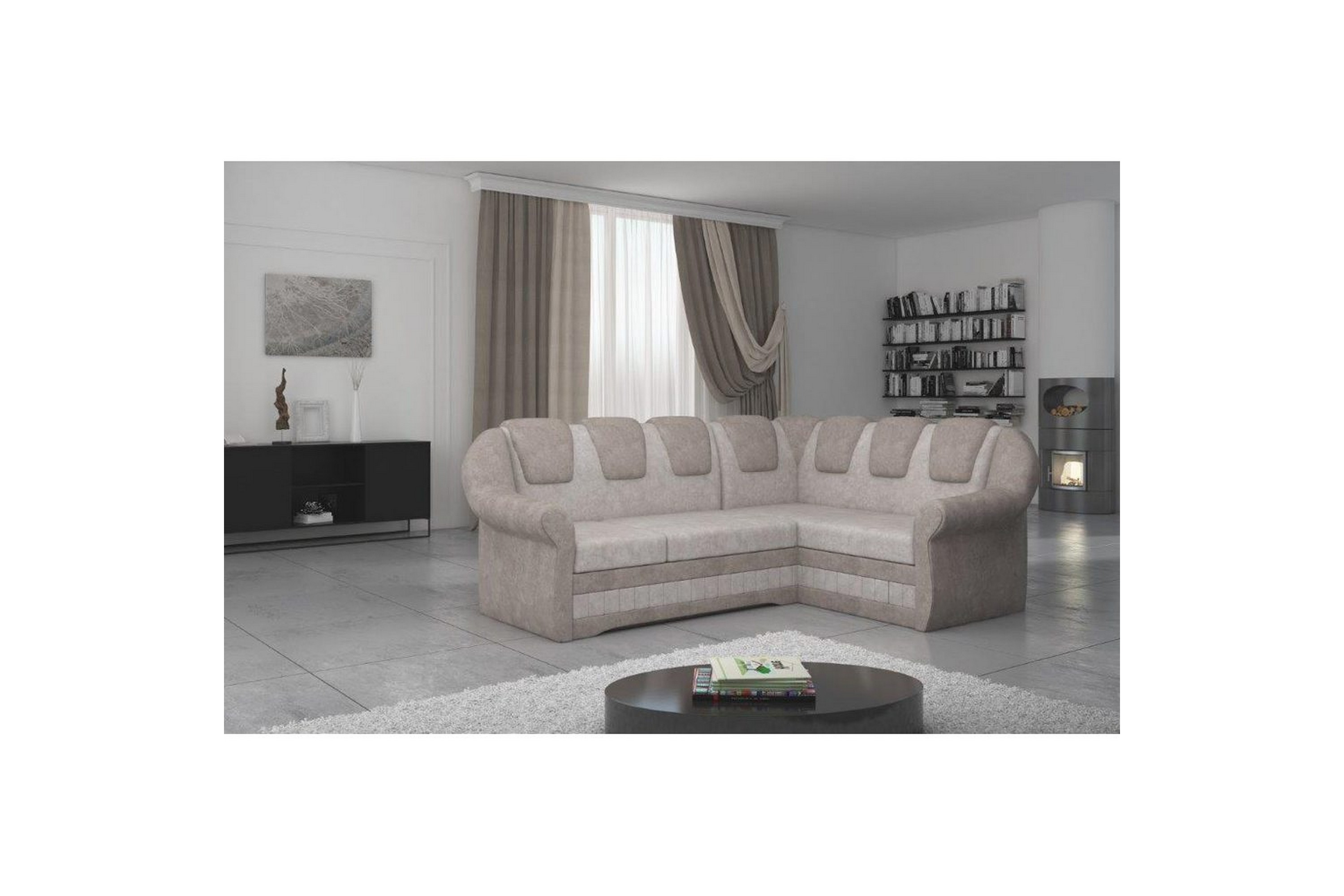hörnsoffa eltap lord ii 243x195x112 cm - dora 21, dora 22, beige, brun, höger