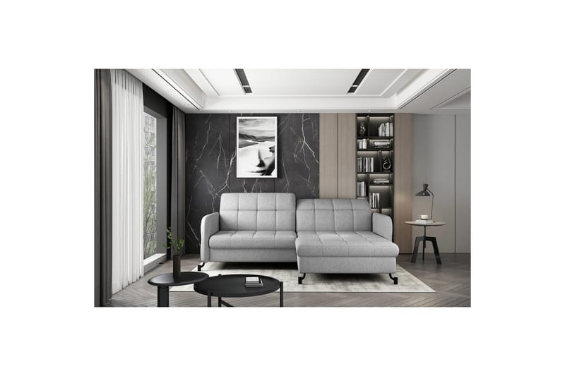 Hörnsoffa Eltap Lorelle 225x160x105 cm - Grande 81, Grå, Höger - Möbler - Vardagsrum - Bäddsoffor