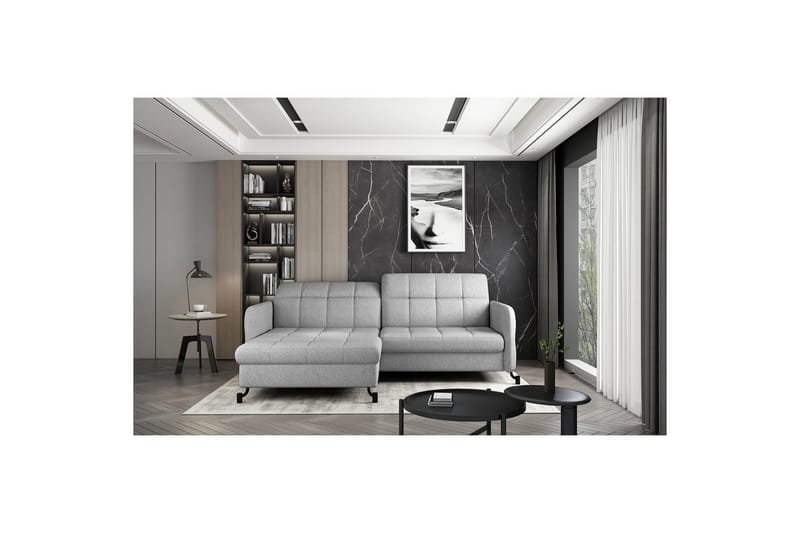 Hörnsoffa Eltap Lorelle 225x160x105 cm - Grande 81, Grå, Vänster - Möbler - Vardagsrum - Bäddsoffor