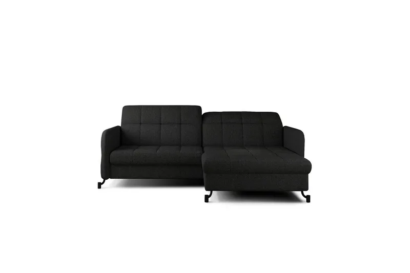 Hörnsoffa Eltap Lorelle 225x160x105 cm - Inari 100, Svart, Höger - Möbler - Vardagsrum - Bäddsoffor