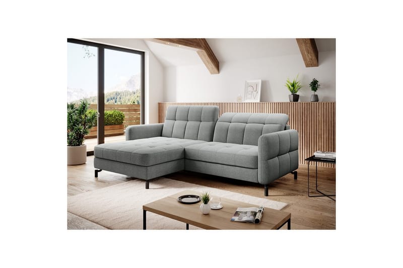 Hörnsoffa Eltap Lorelle 225x160x105 cm - Inari 91, Grå, Vänster - Möbler - Vardagsrum - Bäddsoffor