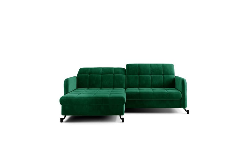 Hörnsoffa Eltap Lorelle 225x160x105 cm - Kronos 19, Mörkgrön, Vänster - Möbler - Vardagsrum - Bäddsoffor