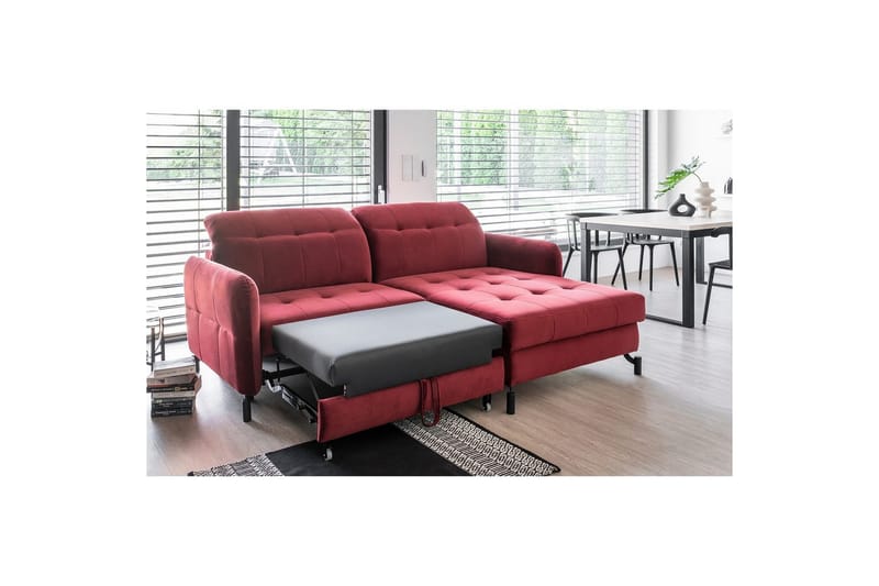 Hörnsoffa Eltap Lorelle 225x160x105 cm - Monolit 84, Ljusgrå, Höger - Möbler - Vardagsrum - Bäddsoffor