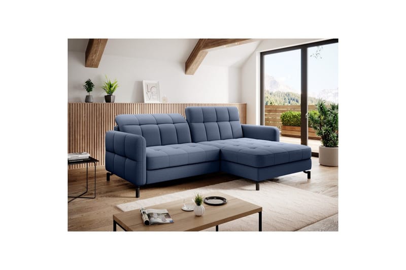 Hörnsoffa Eltap Lorelle 225x160x105 cm - Omega 86, Blå, Höger - Möbler - Vardagsrum - Bäddsoffor