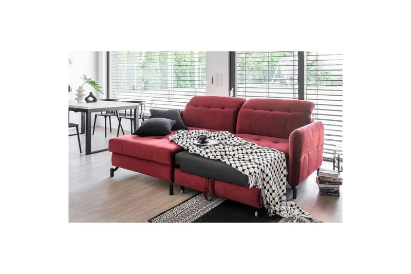 Hörnsoffa Eltap Lorelle 225x160x105 cm - Paros 05, Ljusgrå, Vänster - Möbler - Vardagsrum - Bäddsoffor