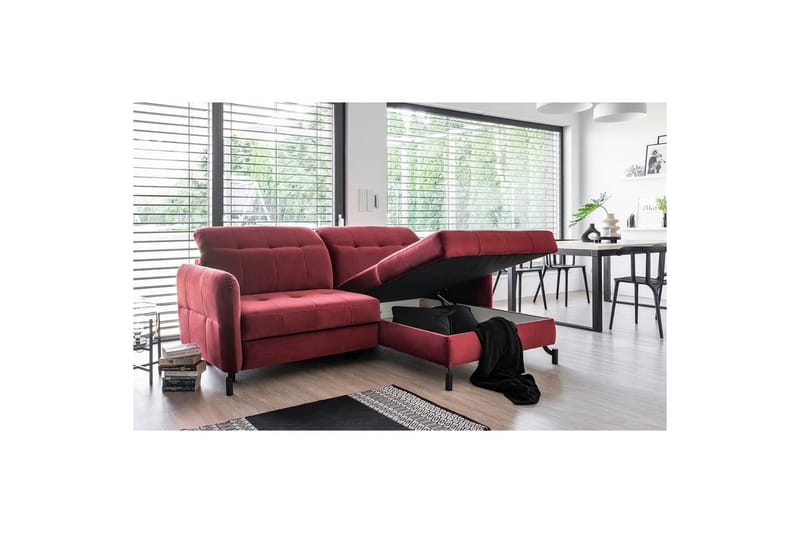 Hörnsoffa Eltap Lorelle 225x160x105 cm - Paros 02, Beige, Höger - Möbler - Vardagsrum - Bäddsoffor