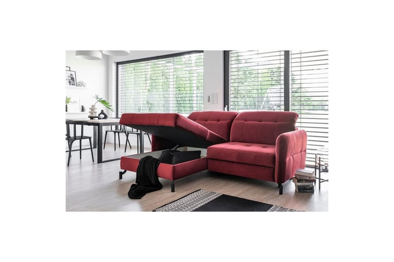 Hörnsoffa Eltap Lorelle 225x160x105 cm - Paros 05, Ljusgrå, Vänster - Möbler - Vardagsrum - Bäddsoffor