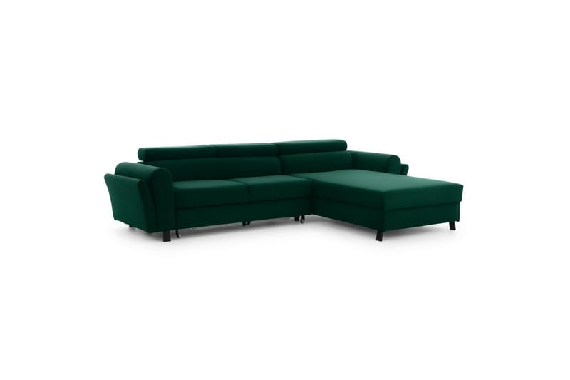 Hörnsoffa Eltap Mariall 288x200x92 cm - Kronos 19, Mörkgrön, Höger - Möbler - Vardagsrum - Bäddsoffor