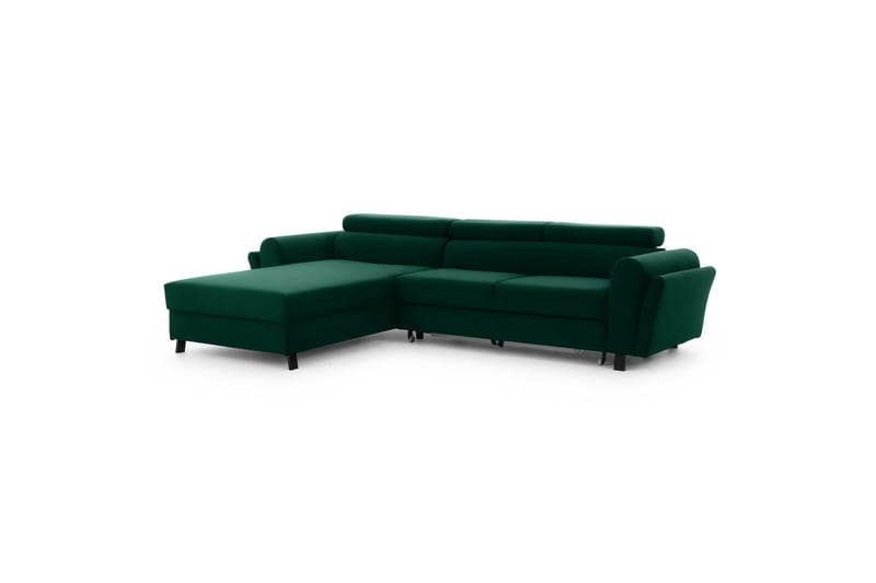 Hörnsoffa Eltap Mariall 288x200x92 cm - Kronos 19, Mörkgrön, Vänster - Möbler - Vardagsrum - Bäddsoffor