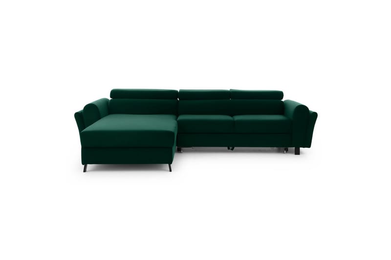 Hörnsoffa Eltap Mariall 288x200x92 cm - Kronos 19, Mörkgrön, Vänster - Möbler - Vardagsrum - Bäddsoffor