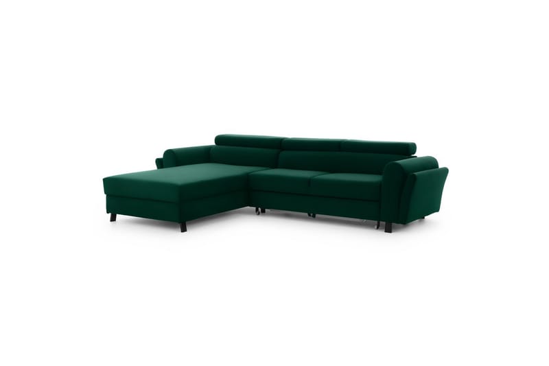 Hörnsoffa Eltap Mariall 288x200x92 cm - Kronos 19, Mörkgrön, Vänster - Möbler - Vardagsrum - Bäddsoffor