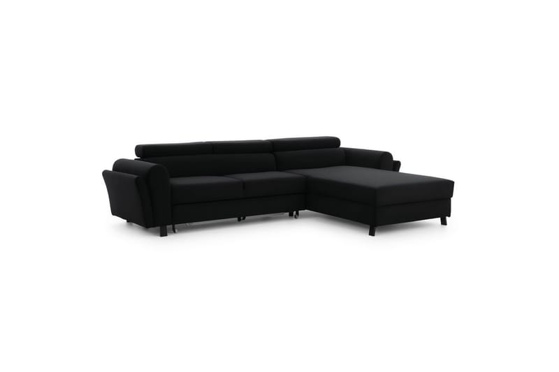 Hörnsoffa Eltap Mariall 288x200x92 cm - Mat Sammet 99, Blå, Höger - Möbler - Vardagsrum - Bäddsoffor
