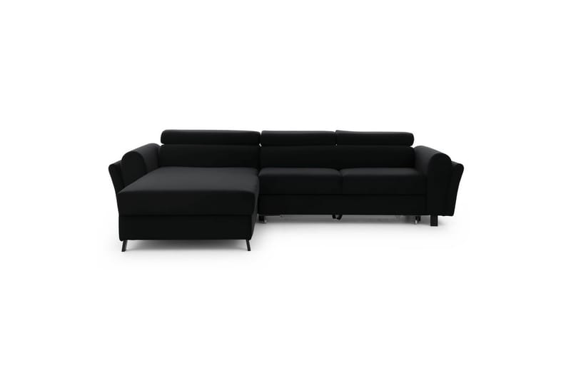 Hörnsoffa Eltap Mariall 288x200x92 cm, Mat Sammet 99, Blå, Vänster