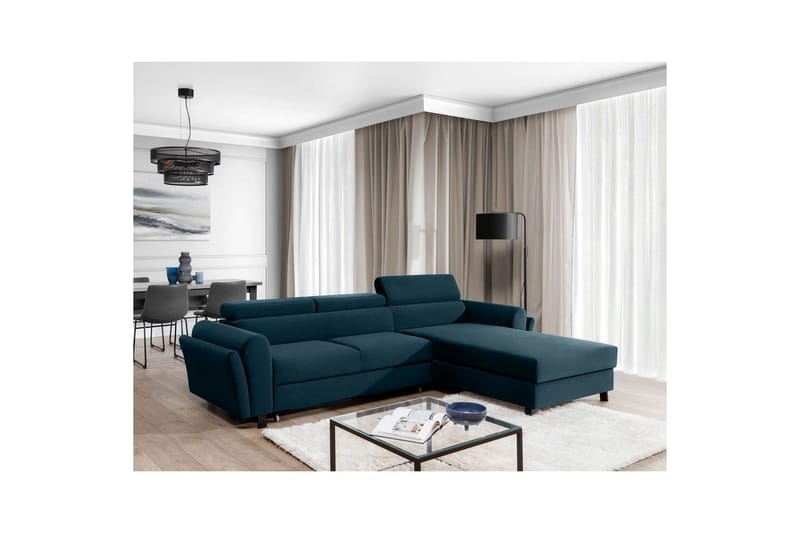 Hörnsoffa Eltap Mariall 288x200x92 cm - Monolith 77, Blå, Höger - Möbler - Vardagsrum - Bäddsoffor