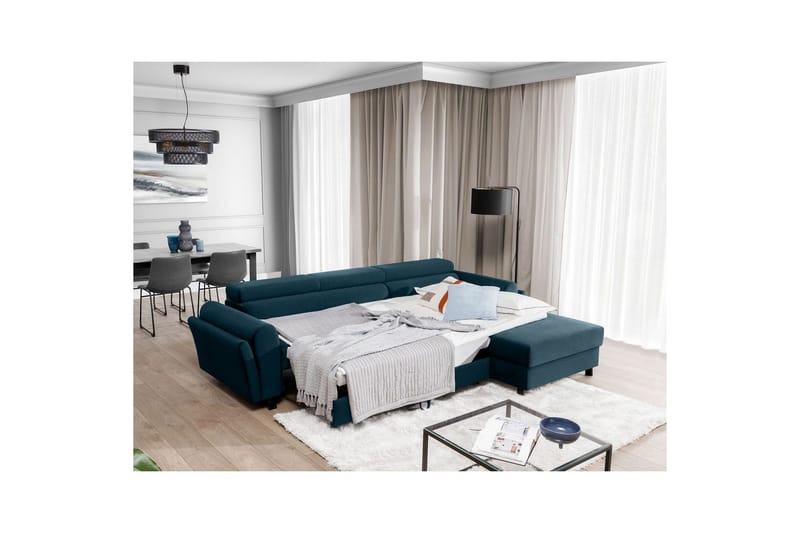 Hörnsoffa Eltap Mariall 288x200x92 cm - Monolith 77, Blå, Höger - Möbler - Vardagsrum - Bäddsoffor