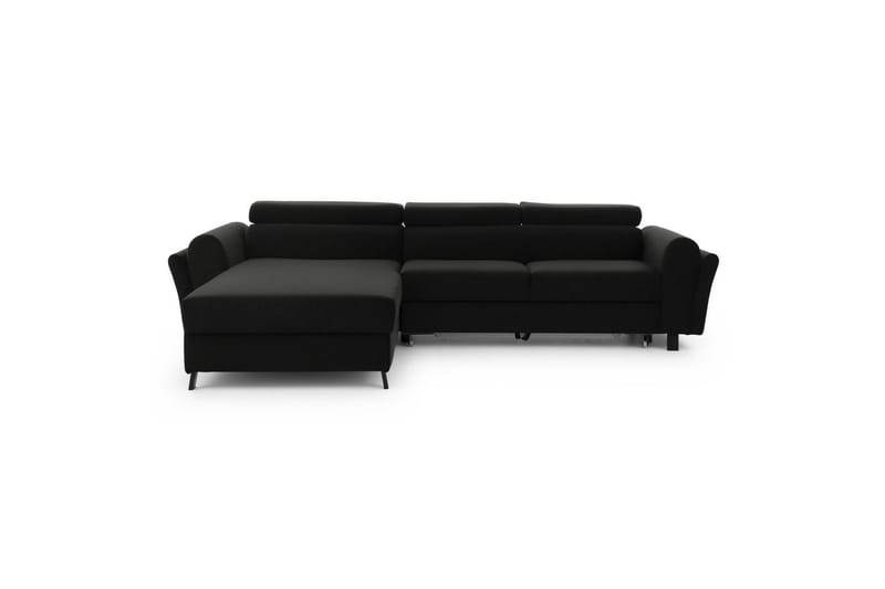 Hörnsoffa Eltap Mariall 288x200x92 cm - Sawana 14, Svart, Vänster - Möbler - Vardagsrum - Bäddsoffor
