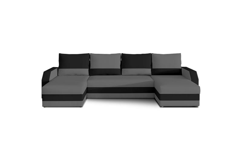 Hörnsoffa Eltap Marion 312x143x88 cm - Alova 36, Alova 04, Grå, Svart - Möbler - Vardagsrum - Bäddsoffor - U bäddsoffa