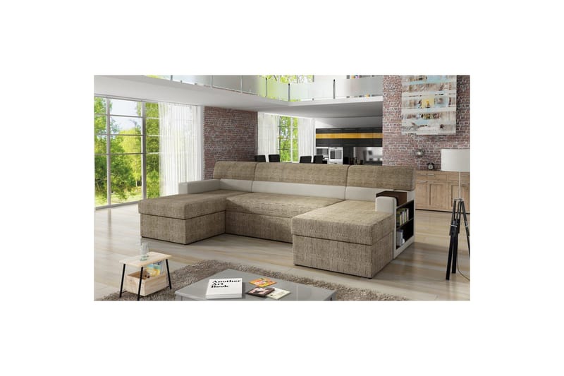 Hörnsoffa Eltap Markos 310x159x90 cm, Berlin 03, Soft 33, Beige, Höger
