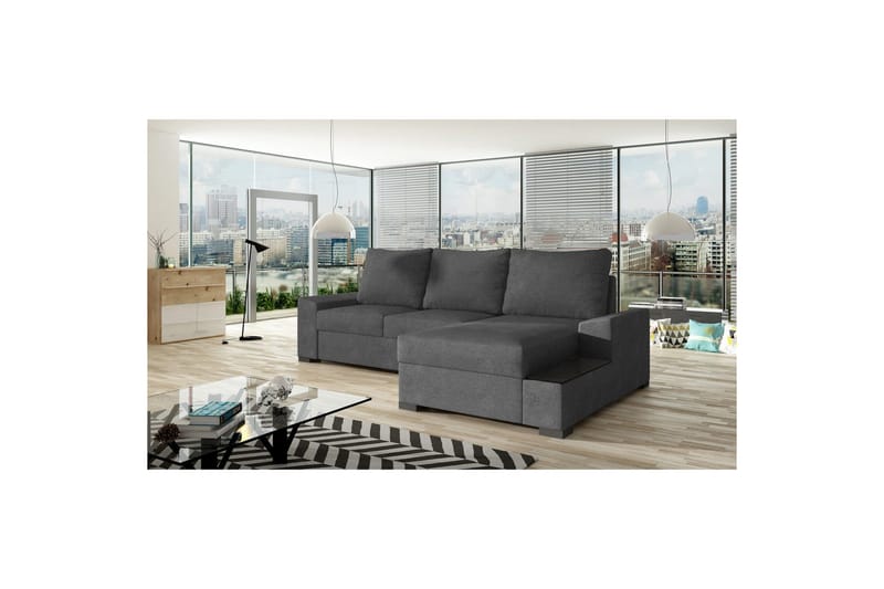 Hörnsoffa Eltap Negro 245x165x90 cm - Soro 93, Grå, Höger - Möbler - Vardagsrum - Bäddsoffor