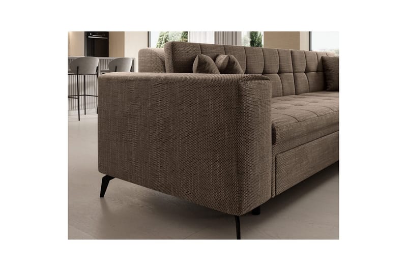 Hörnsoffa Eltap Solange 292x196x84 cm - Berlin 03, Beige, Höger - Möbler - Vardagsrum - Bäddsoffor